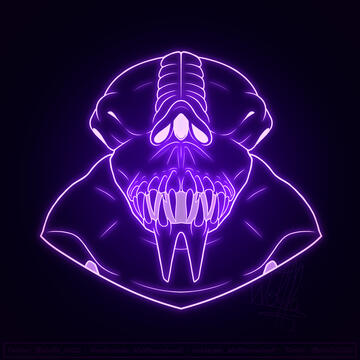Neon lineart icon commission